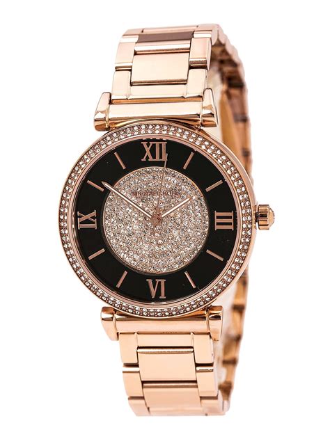 michael kors catlin rose gold watch|Women's Rose Gold Michael Kors Catlin Pave Crystal Watch .